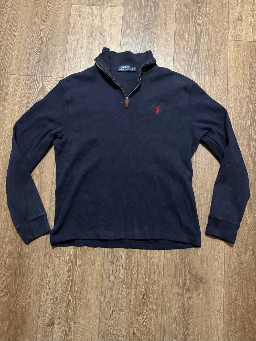 Polo by Ralph Lauren Navy Quarter-Zip with Red Pony